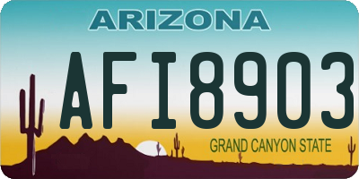 AZ license plate AFI8903