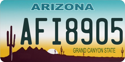 AZ license plate AFI8905