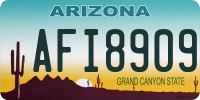 AZ license plate AFI8909