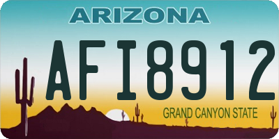 AZ license plate AFI8912