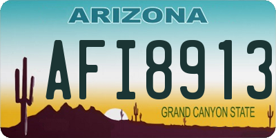 AZ license plate AFI8913