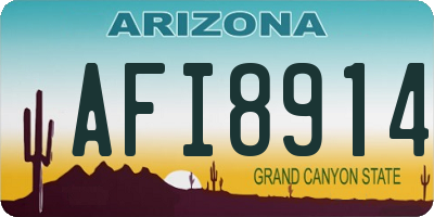 AZ license plate AFI8914