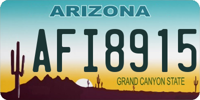 AZ license plate AFI8915