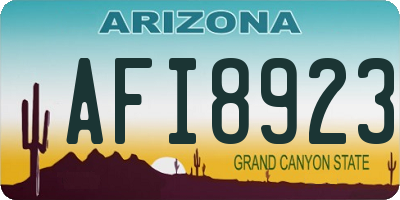 AZ license plate AFI8923
