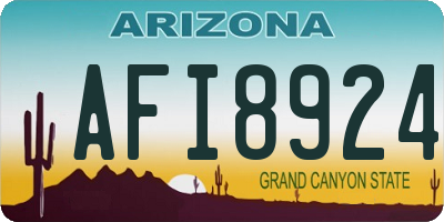 AZ license plate AFI8924