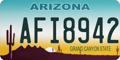 AZ license plate AFI8942
