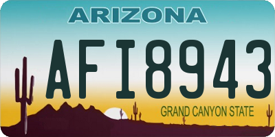AZ license plate AFI8943