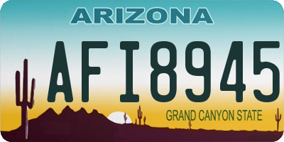 AZ license plate AFI8945