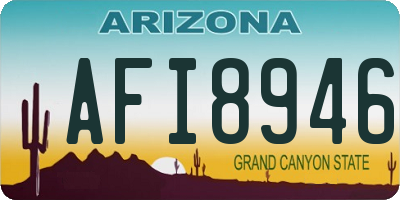 AZ license plate AFI8946