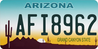 AZ license plate AFI8962