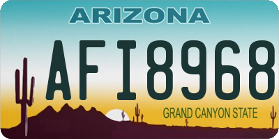 AZ license plate AFI8968
