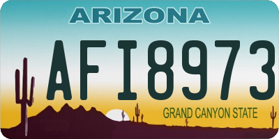 AZ license plate AFI8973
