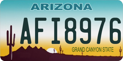 AZ license plate AFI8976