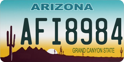 AZ license plate AFI8984