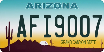 AZ license plate AFI9007