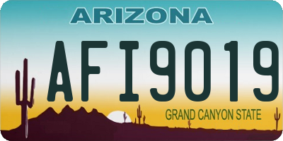 AZ license plate AFI9019