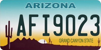 AZ license plate AFI9023