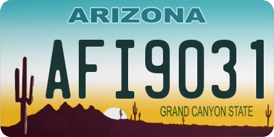 AZ license plate AFI9031