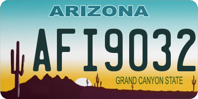 AZ license plate AFI9032