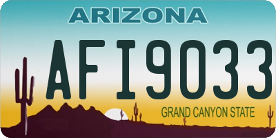 AZ license plate AFI9033