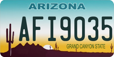 AZ license plate AFI9035