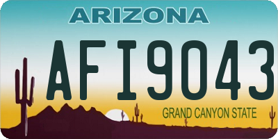 AZ license plate AFI9043
