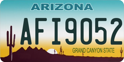 AZ license plate AFI9052