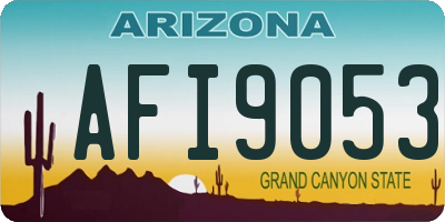 AZ license plate AFI9053