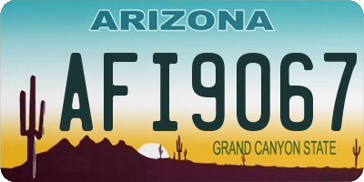 AZ license plate AFI9067