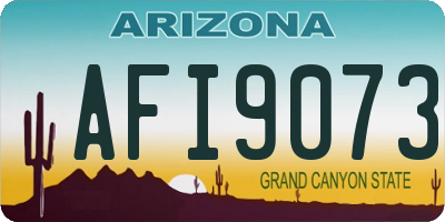 AZ license plate AFI9073