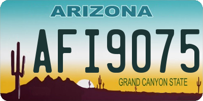 AZ license plate AFI9075