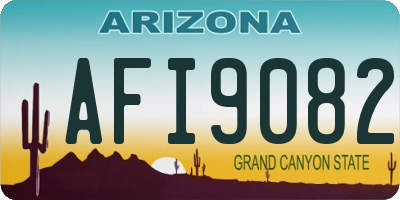 AZ license plate AFI9082