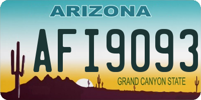 AZ license plate AFI9093