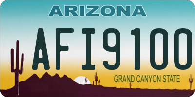 AZ license plate AFI9100