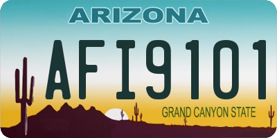 AZ license plate AFI9101