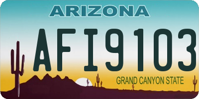 AZ license plate AFI9103
