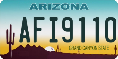 AZ license plate AFI9110
