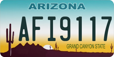 AZ license plate AFI9117