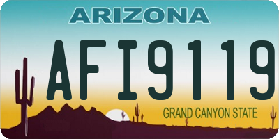 AZ license plate AFI9119