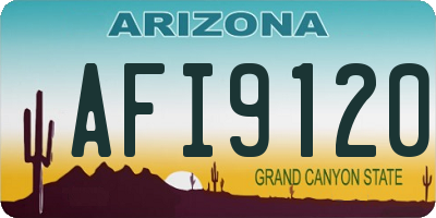 AZ license plate AFI9120