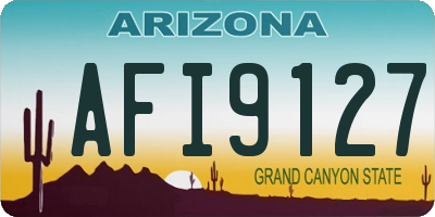 AZ license plate AFI9127