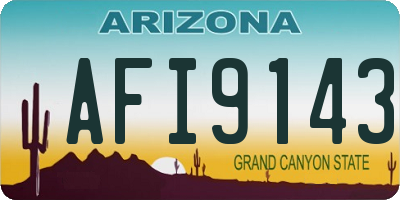 AZ license plate AFI9143