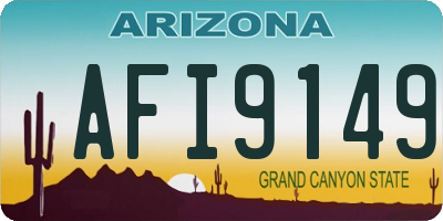 AZ license plate AFI9149