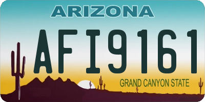 AZ license plate AFI9161