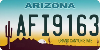 AZ license plate AFI9163