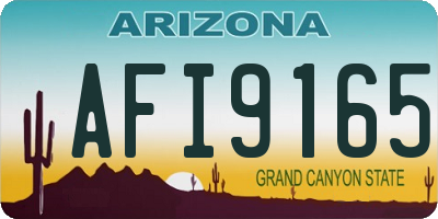 AZ license plate AFI9165