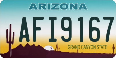 AZ license plate AFI9167
