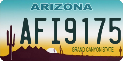 AZ license plate AFI9175