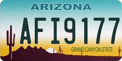 AZ license plate AFI9177