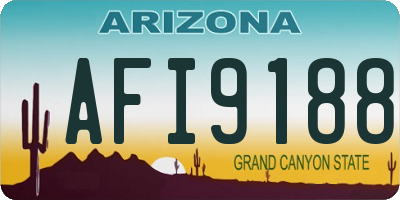 AZ license plate AFI9188